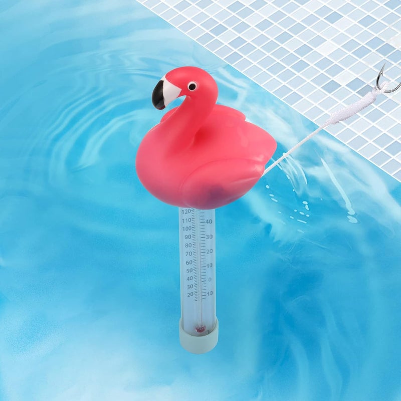 KABUDA 2 Packs Floating Pool Thermometer, Flamingo & Turtle Design Large Size Easy Accurate Readings for Water Temperature, Shatter Resistant with String for Outdoor & Indoor Swimming Pools & Spas - Image 5